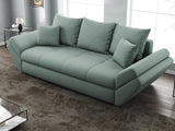 Canapea extensibilă dumonde cu ladă de depozitare si sezut confortabil din spuma HR, Loana Mint 250x100 cm Fabrica