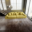 Canapea extensibilă dumonde cu 2 lăzi de depozitare si sezut confortabil din spuma HR, Big Sofa Verona Enjoy Lux Melon 310x100 cm Fabrica