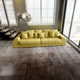 Canapea extensibilă dumonde cu 2 lăzi de depozitare si sezut confortabil din spuma HR, Big Sofa Verona Enjoy Lux Melon 310x100 cm Fabrica