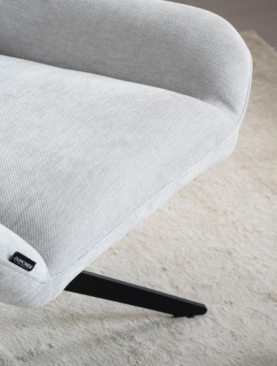 Fotoliu dumonde tapitat Gri modern Enzo 76x70cm ULK