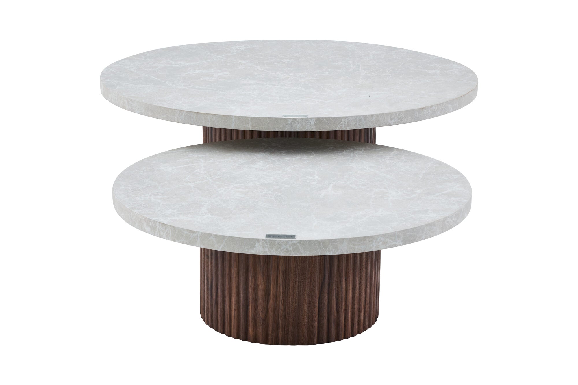 Set 2 mese dumonde picioare metalice si blat ceramic si blat MDF Nexo 60x60 cm