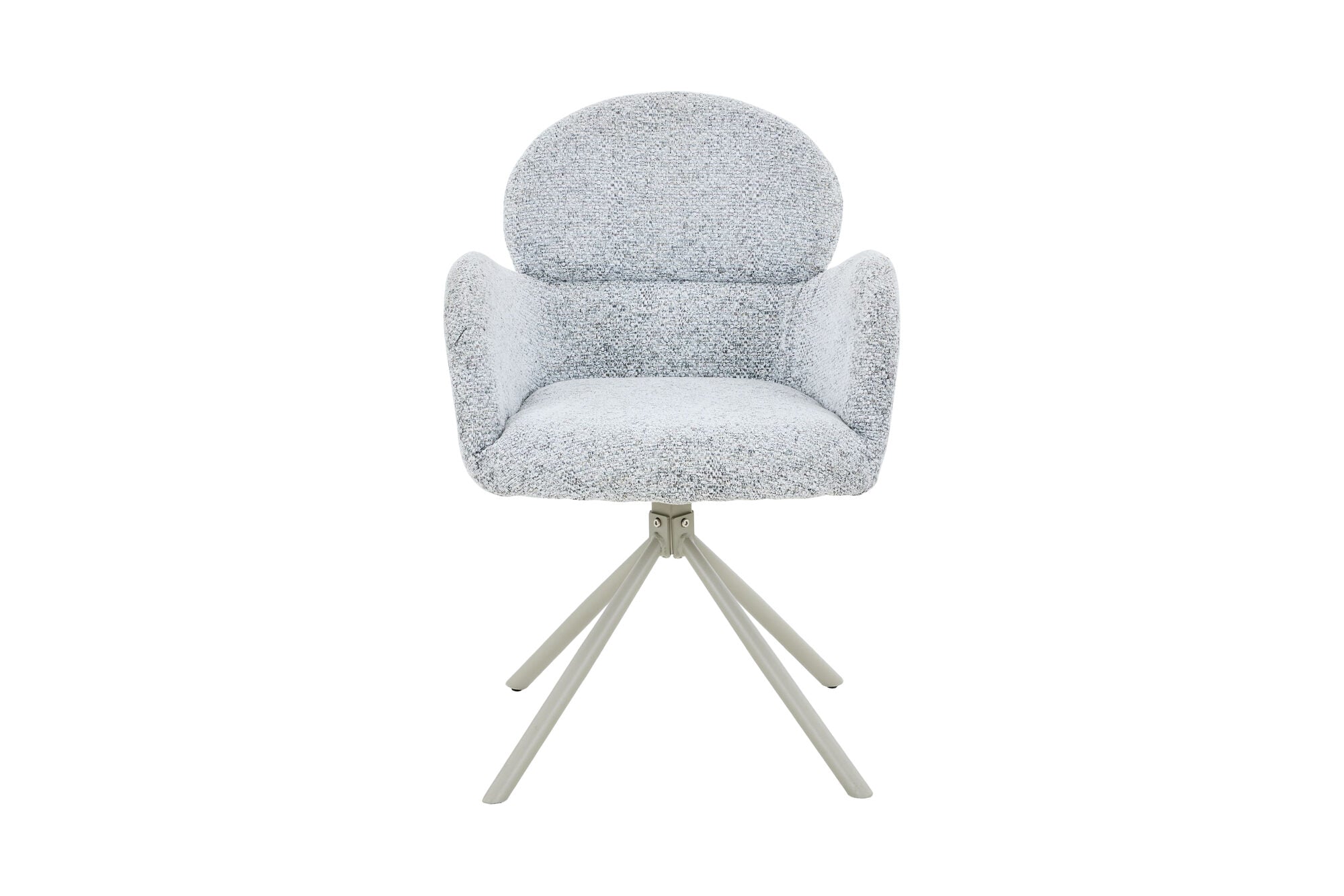 Scaun tapitat cu stofa si picioare metalice Soho 57x61 cm