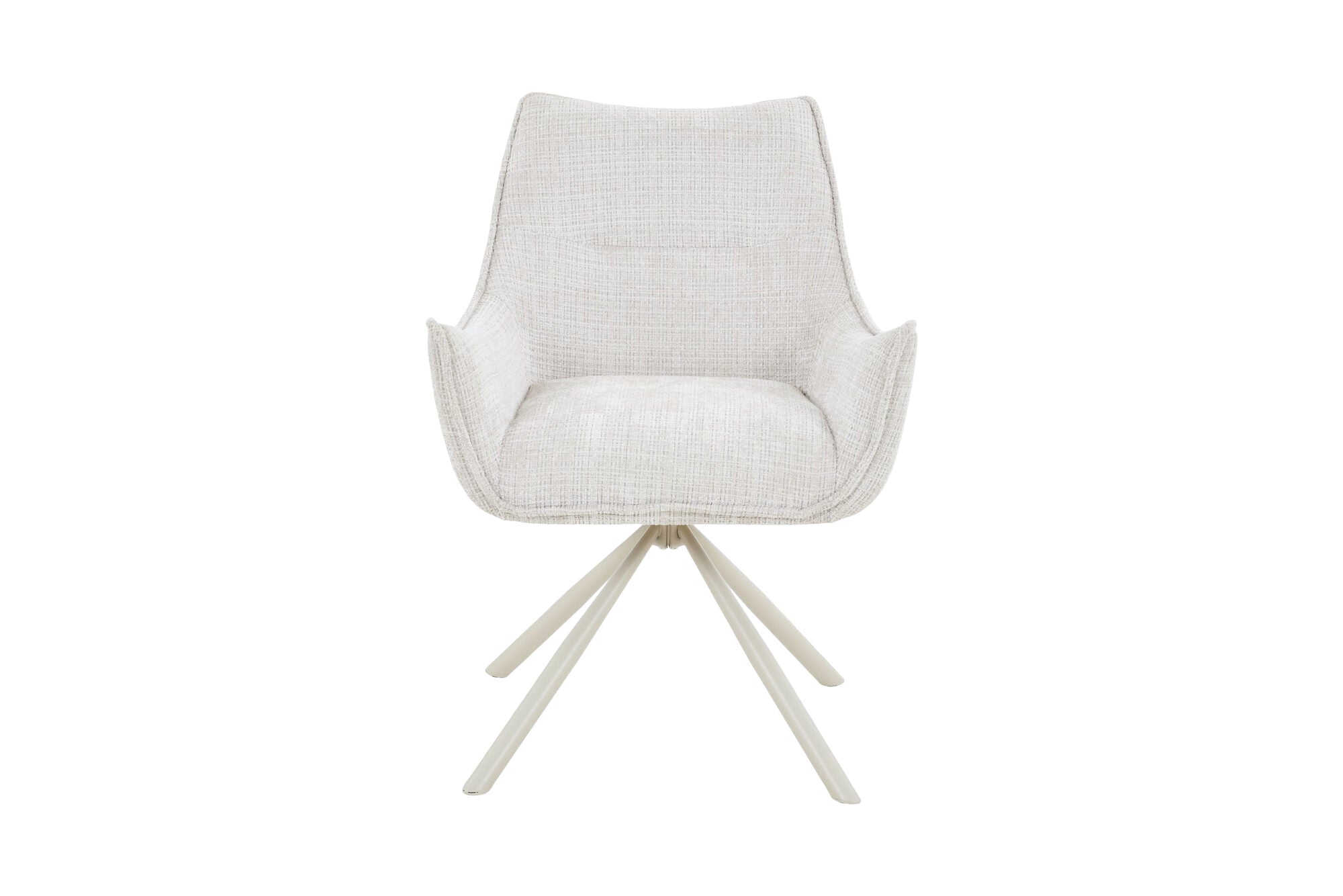 Scaun tapitat cu stofa si picioare metalice Loft 61x64 cm