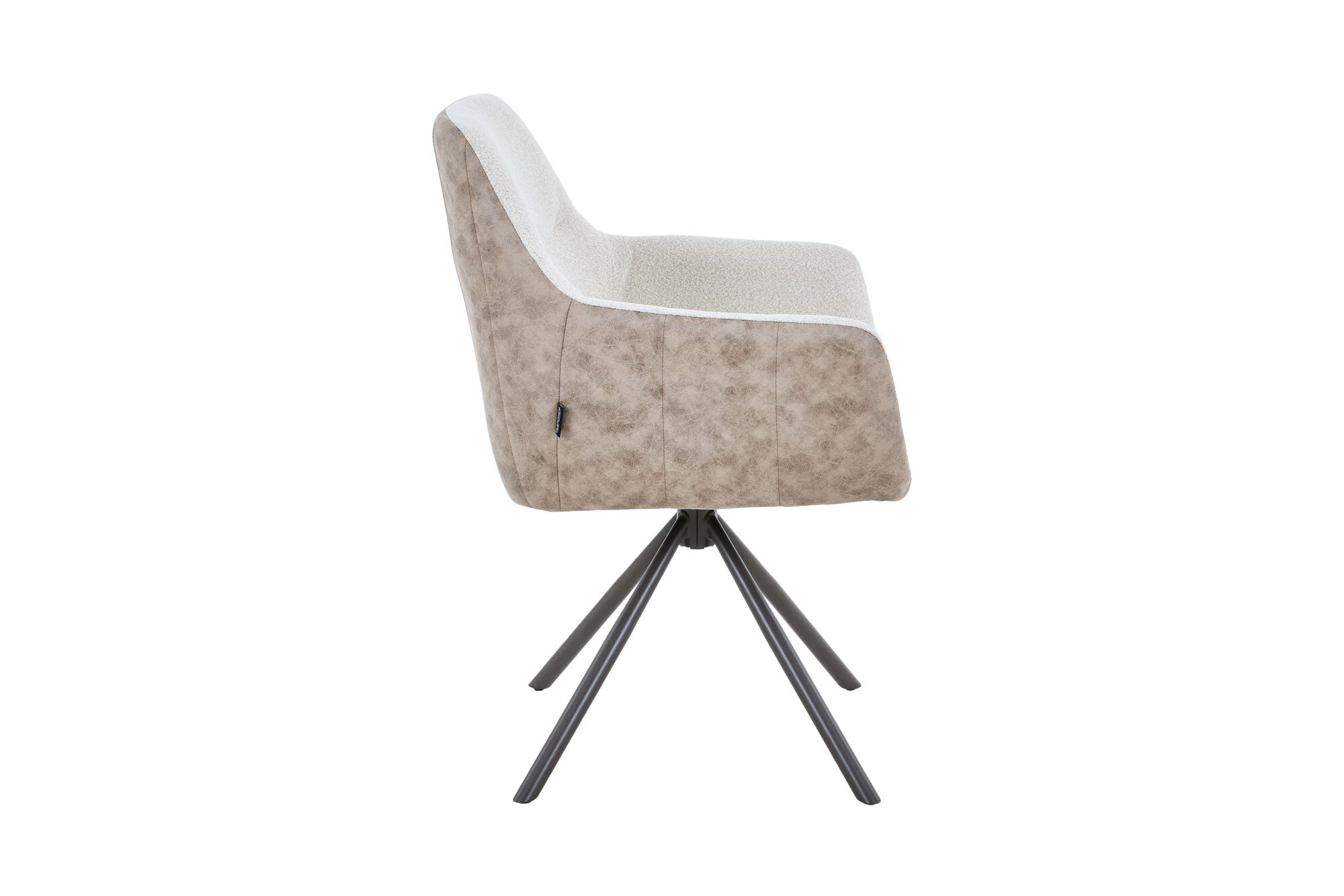 Scaun tapitat cu stofa si picioare metalice Noble 59x65 cm