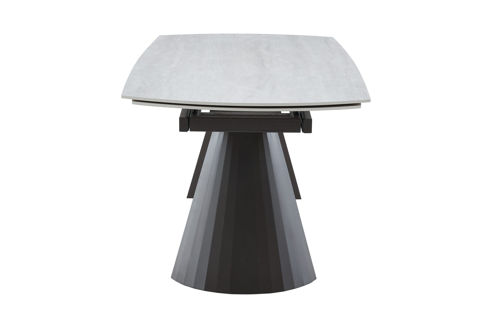 Masa extensibila dumonde cu picioare metalice si blat ceramic si  blat ceramic Oslo 180-260x90 cm