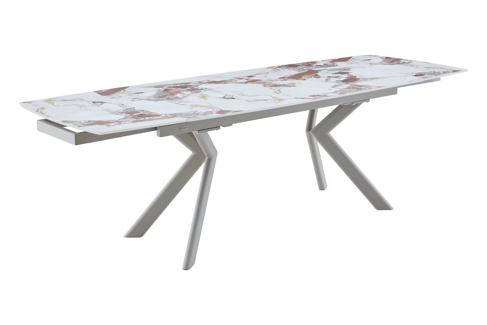 Masa extensibila dumonde cu picioare metalice si blat ceramic Solis 160-240x90 cm