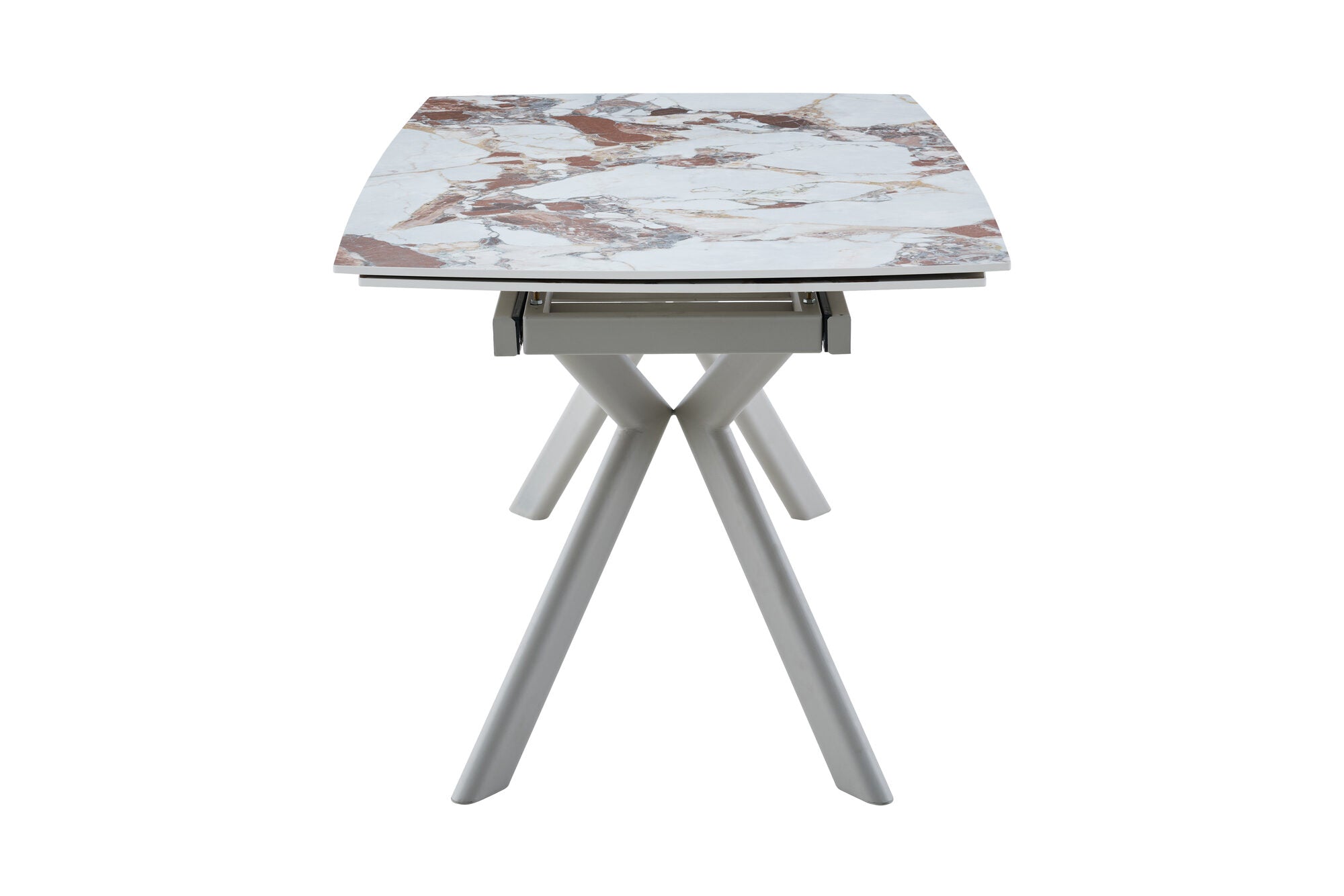 Masa extensibila dumonde cu picioare metalice si blat ceramic Solis 160-240x90 cm