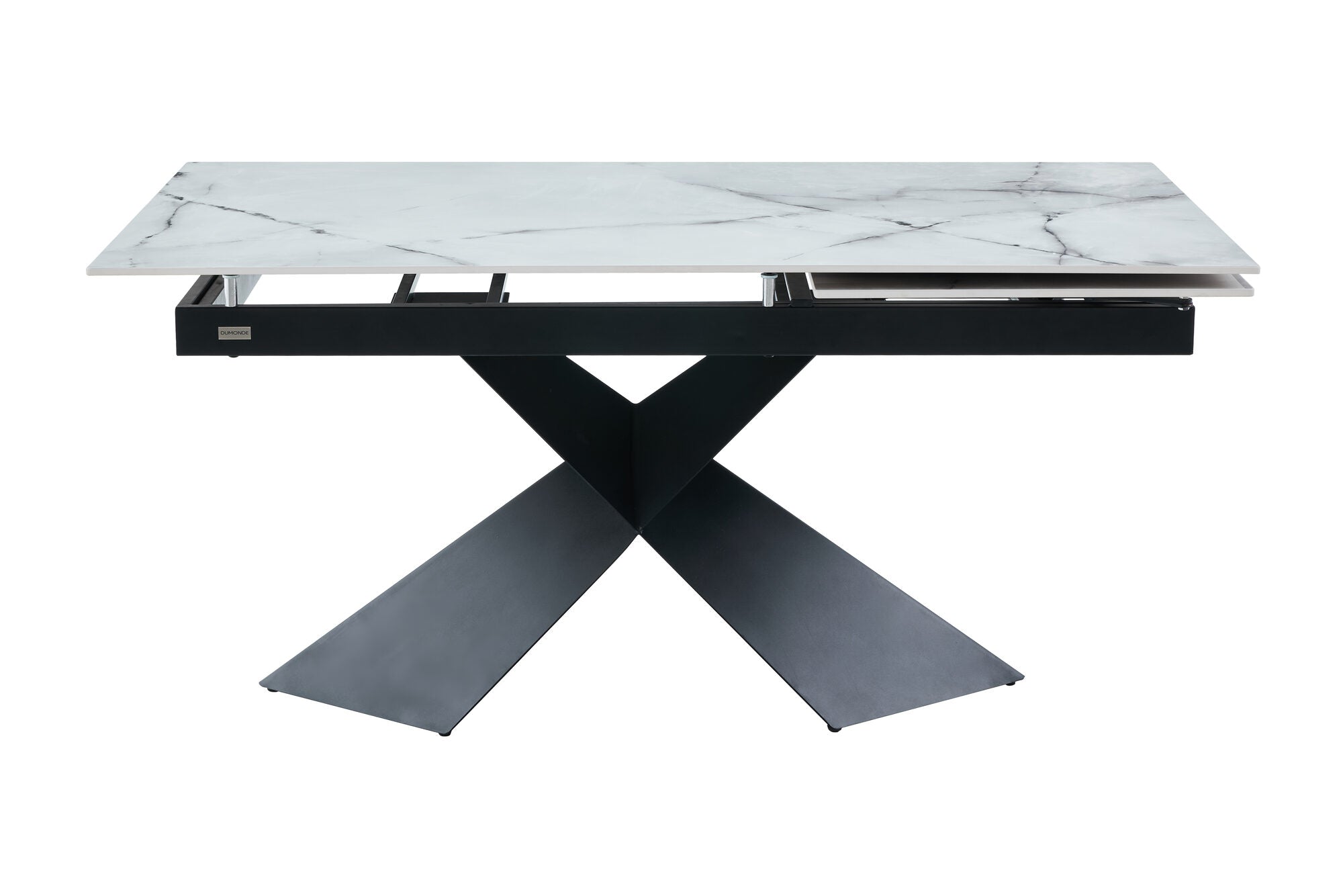 Masa extensibila dumonde picioare metalice si blat ceramic si blat ceramic Noema 160-220x90 cm