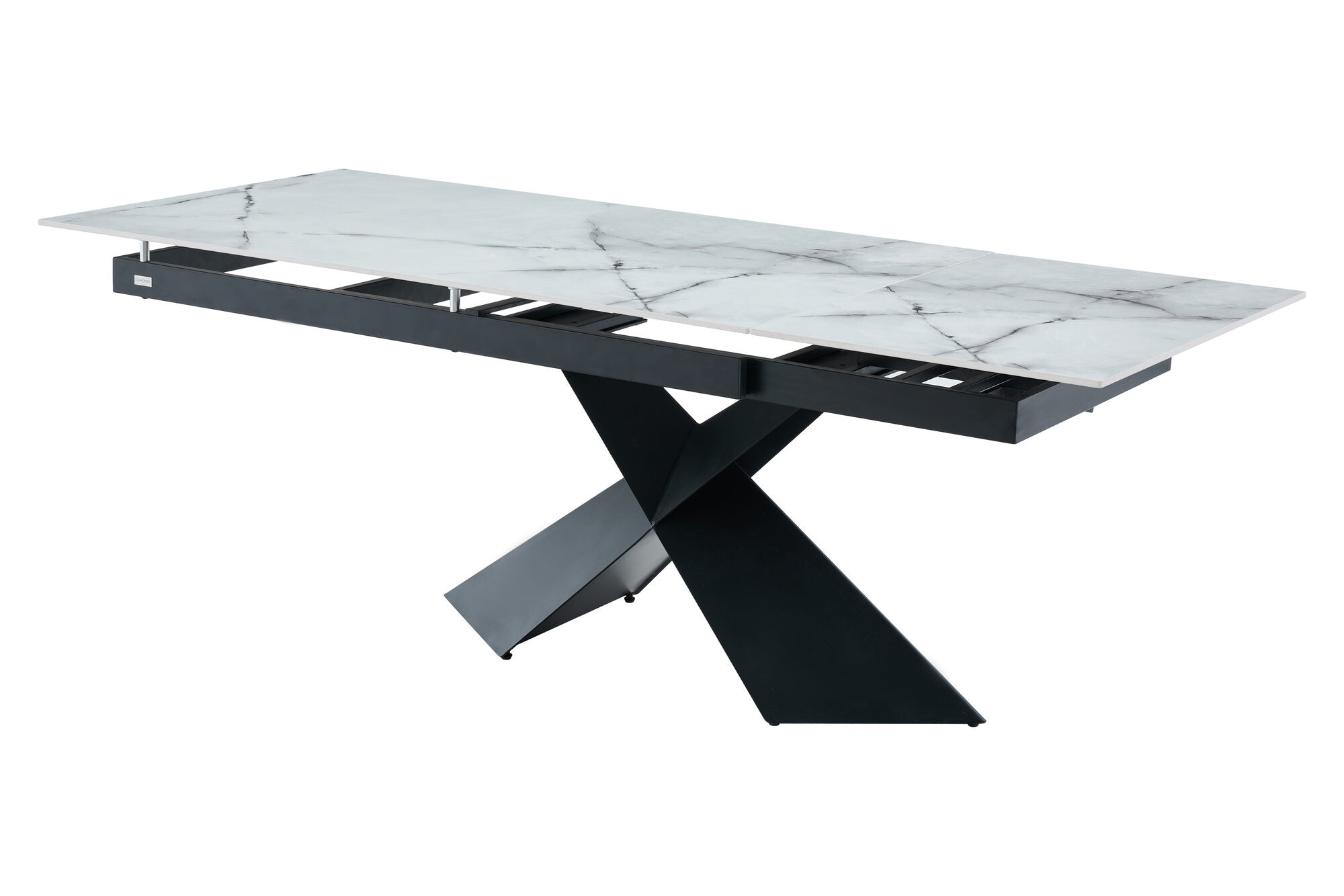 Masa extensibila dumonde picioare metalice si blat ceramic si blat ceramic Noema 160-220x90 cm