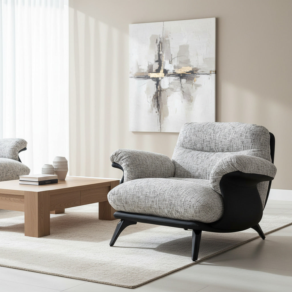 Fotoliu tapitat cu stofa Essenza 94x86 cm