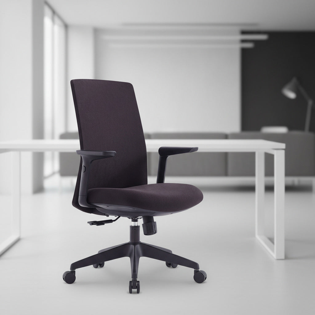 Scaun ergonomic profesional Pulse dumonde cu mecanism multifunctional inclinare/blocare, cotiere 2D ultra moi, negru