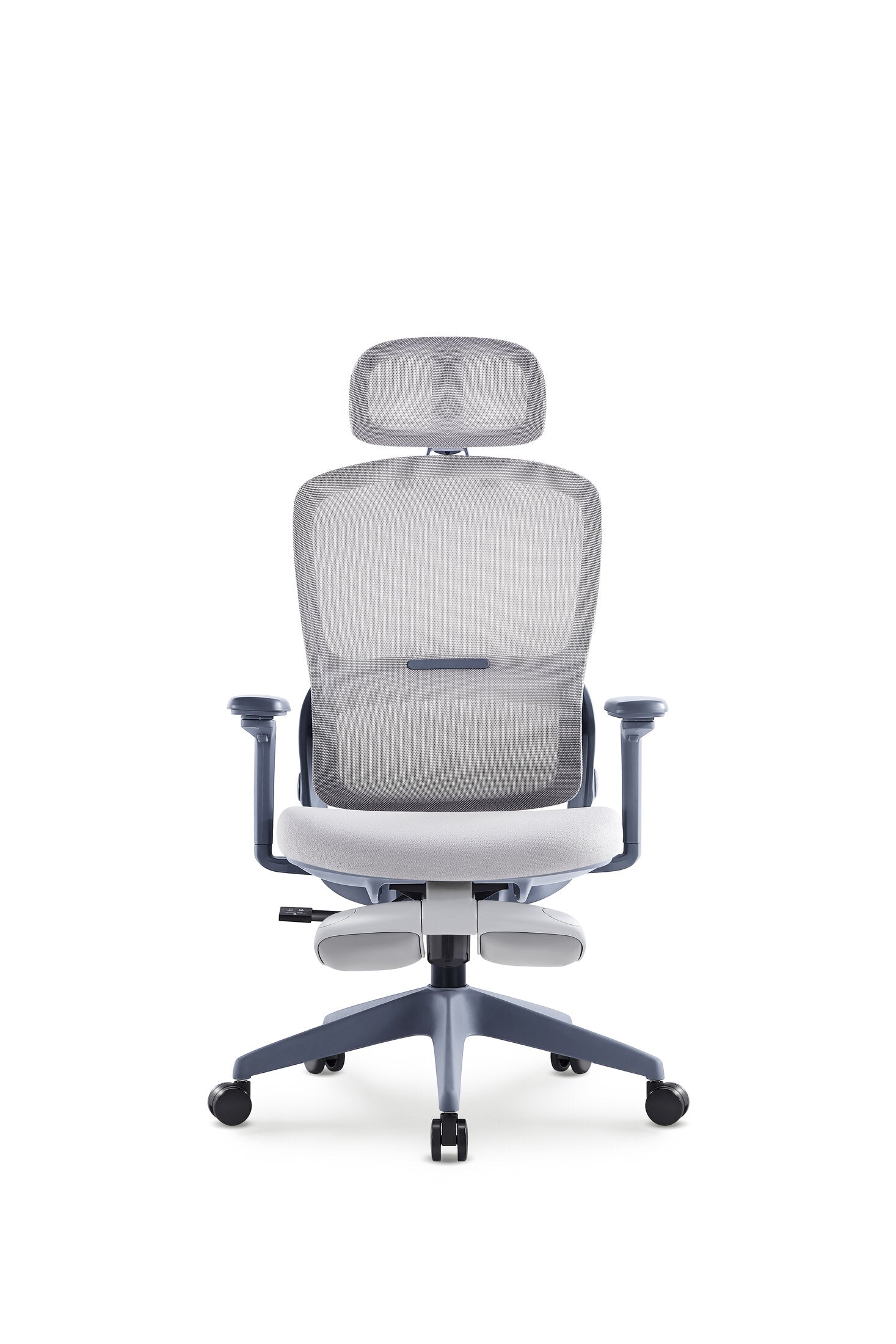 Scaun ergonomic profesional Aero 2 dumonde cu tetiera reglabila 3D, suport lombar mesh, cotiere 3D ultra moi, mecanism multifunctional inclinare/blocare, suport picoare, gri