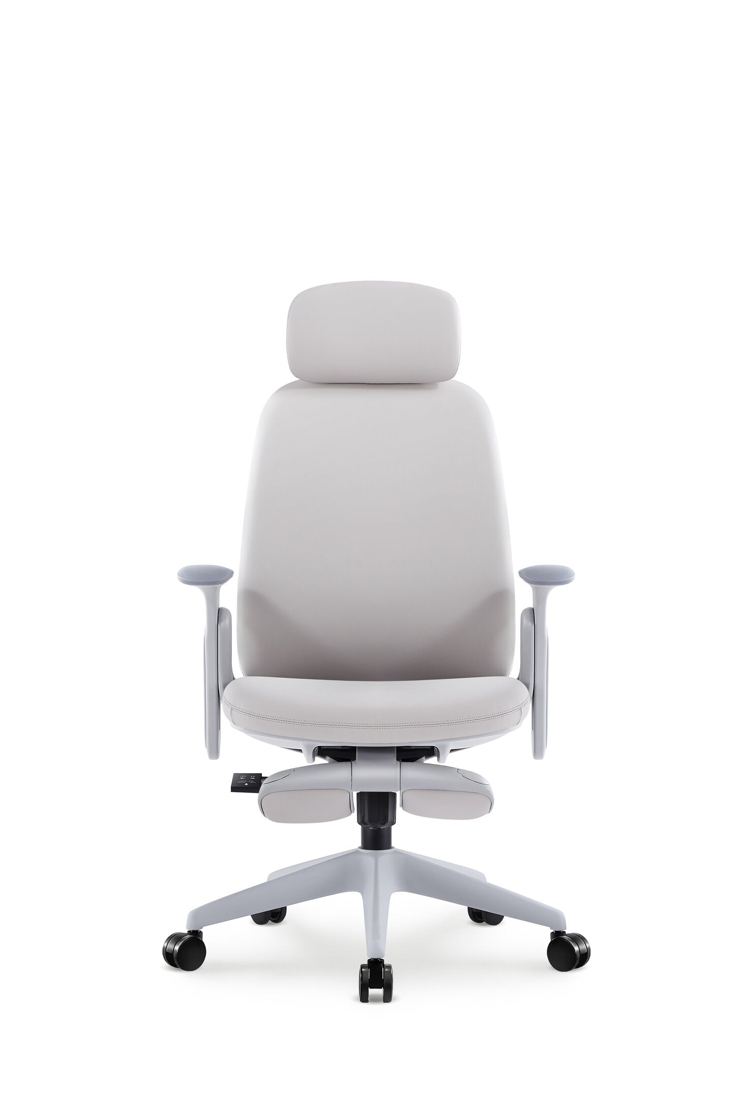 Scaun ergonomic profesional Zenith dumonde cu tetiera reglabila 2D, cotiere 2D ultra moi, mecanism multifunctional inclinare/blocare, suport picoare, gri