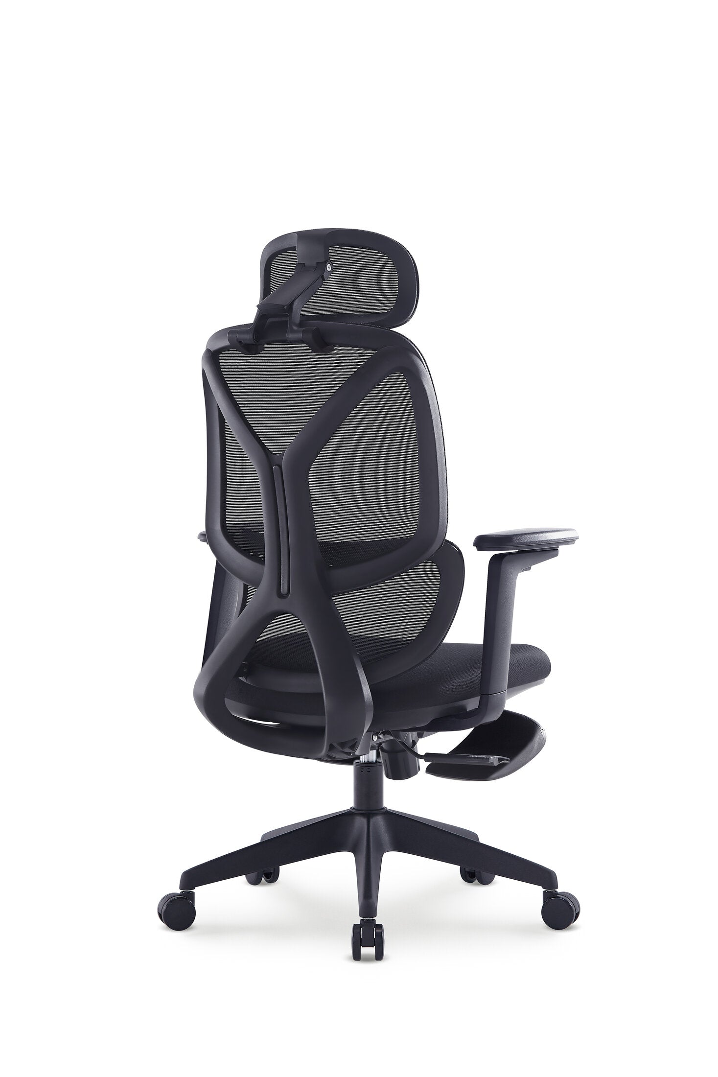 Scaun ergonomic profesional Nova dumonde cu tetiera reglabila 3D, suport lombar mesh, cotiere 3D ultra moi, mecanism multifunctional inclinare/blocare, suport picoare, negru