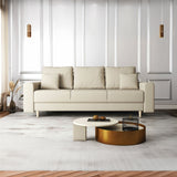 Canapea extensibilă dumonde cu ladă de depozitare si sezut confortabil din spuma HR, Kronos Enjoy Beige 210x100 cm