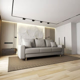 Canapea extensibilă dumonde cu ladă de depozitare si sezut confortabil din spuma HR, Kronos Enjoy Bej 210x100 cm