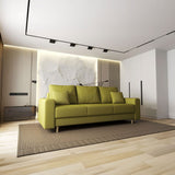 Canapea extensibilă dumonde cu ladă de depozitare si sezut confortabil din spuma HR, Kronos Enjoy Verde 210x100 cm