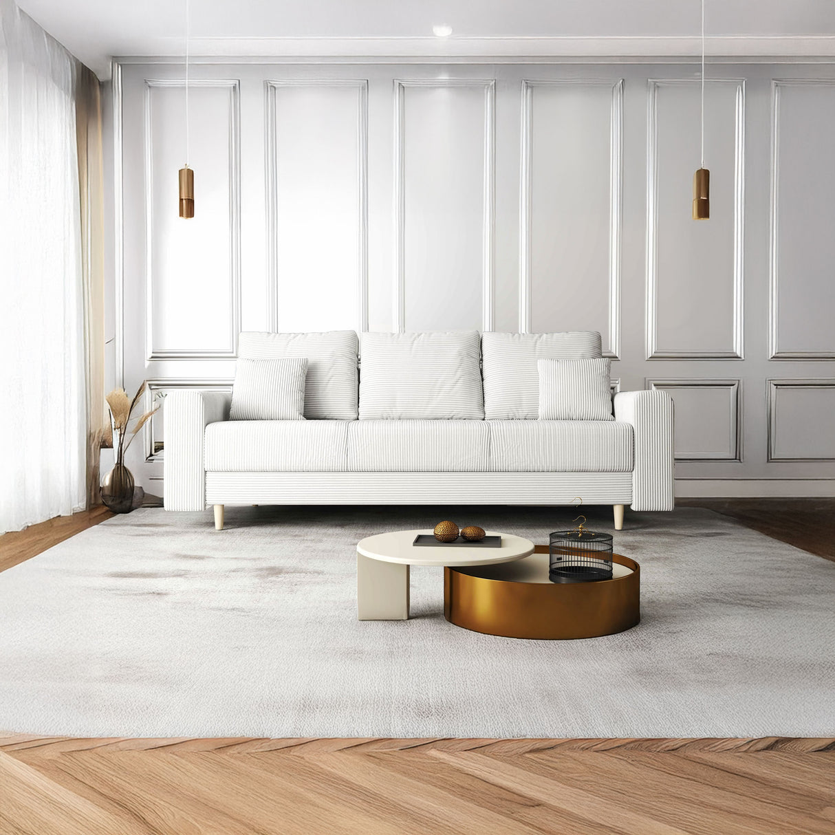 Canapea extensibilă dumonde cu ladă de depozitare si sezut confortabil din spuma HR, Kronos Zoom Gri 210x100 cm