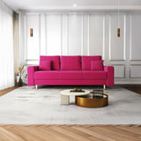 Canapea extensibilă dumonde cu ladă de depozitare si sezut confortabil din spuma HR, Kronos Zoom Rosu 210x100 cm