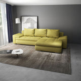 Colțar extensibil dumonde cu ladă de depozitare si sezut confortabil din spuma HR, Leonardo Enjoy Verde 255x193 cm II