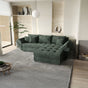 Colțar extensibil dumonde cu ladă de depozitare si sezut confortabil din spuma HR, Loana Verde Euphoria II 270x185 cm Fabrica