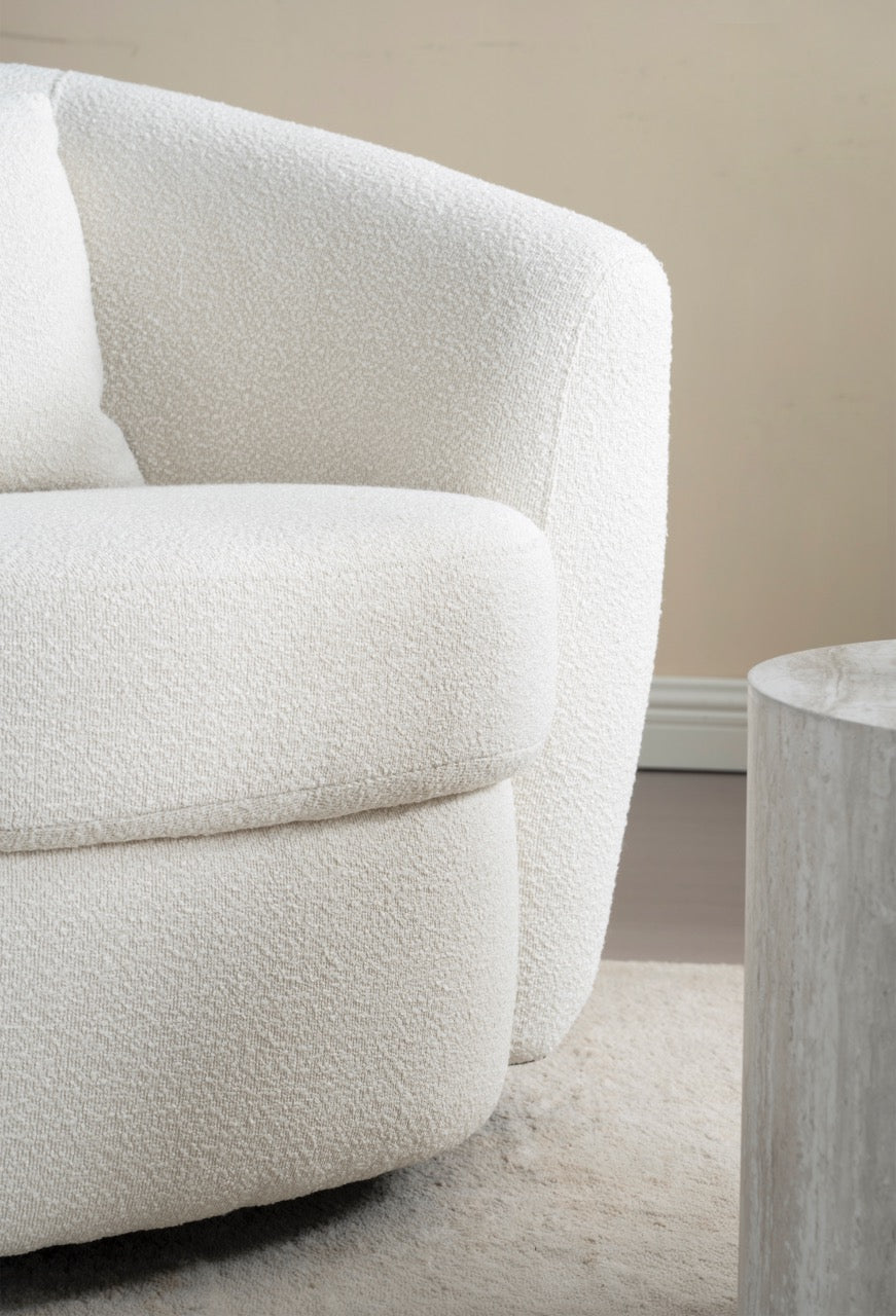 Fotoliu dumonde tapitat Gri modern Lorenzo 88x93cm ULK