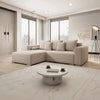 Colțar extensibil dumonde cu ladă de depozitare si sezut confortabil din spuma HR, Marbela Beige 275x185 cm Fabrica