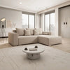 Colțar extensibil dumonde cu ladă de depozitare si sezut confortabil din spuma HR, Marbela Beige II 275x185 cm Fabrica