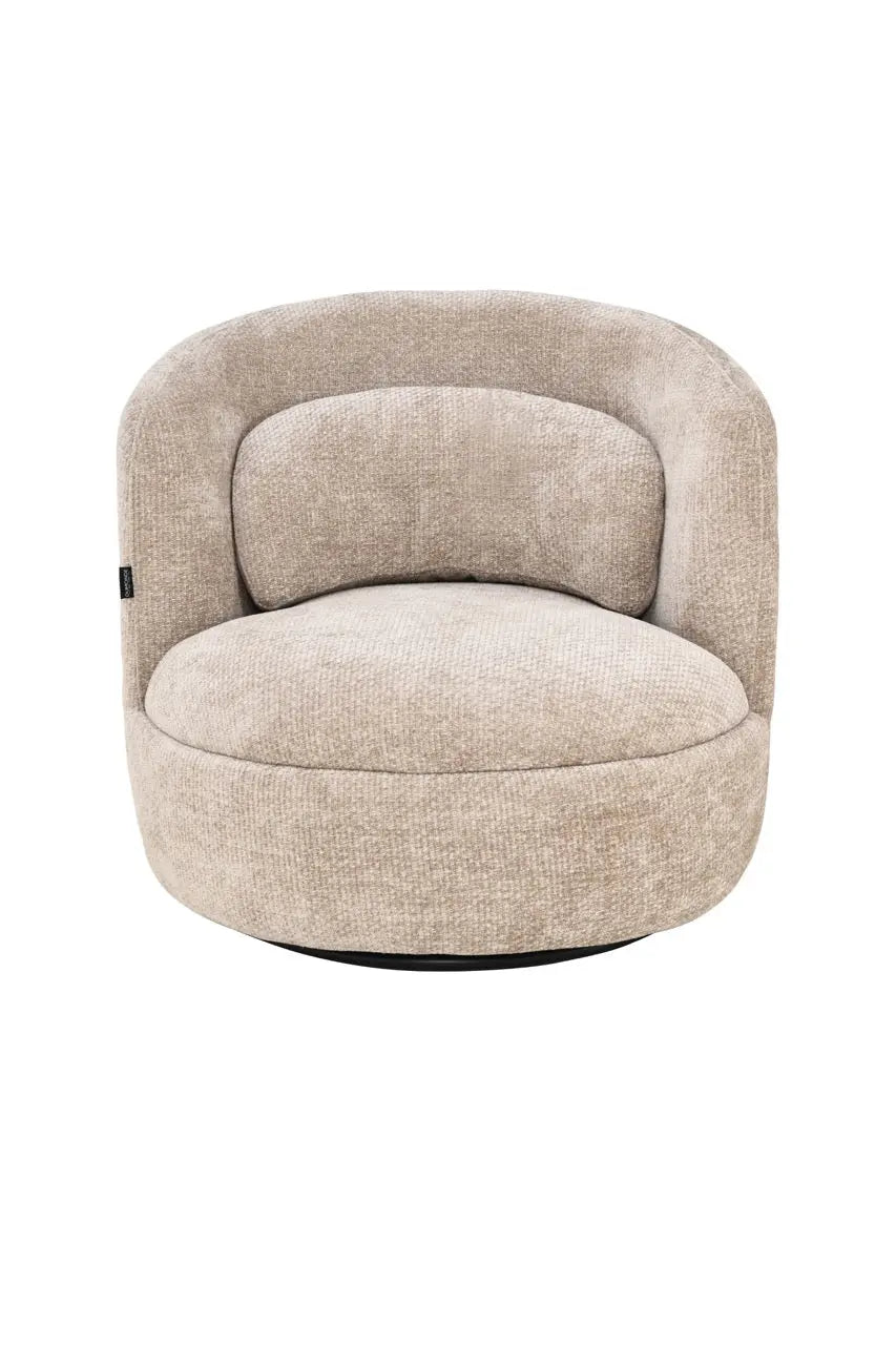 Fotoliu dumonde tapitat bej modern Marco 84x84cm ULK