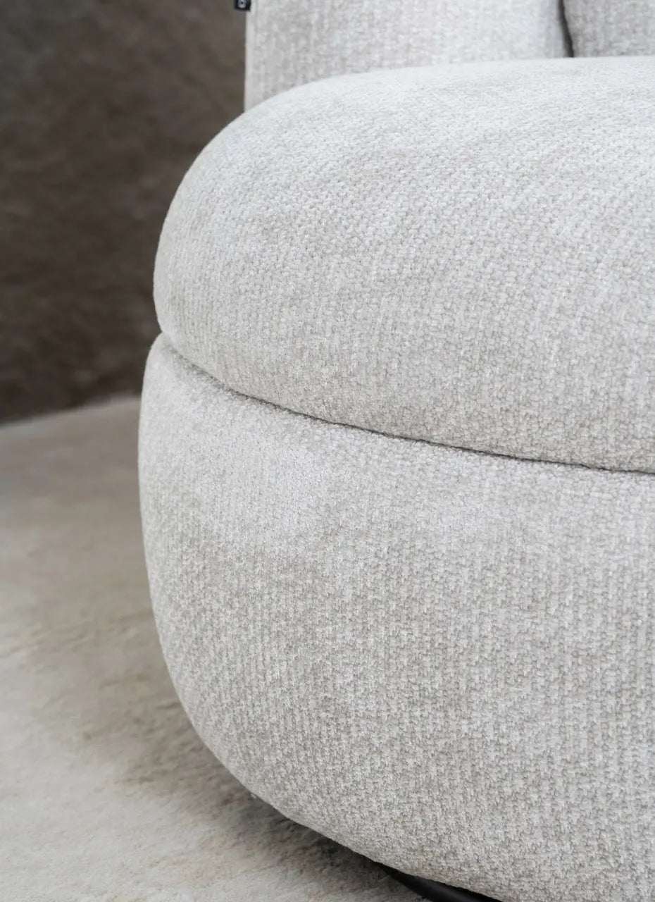 Fotoliu dumonde tapitat gri modern Marco 84x84cm ULK