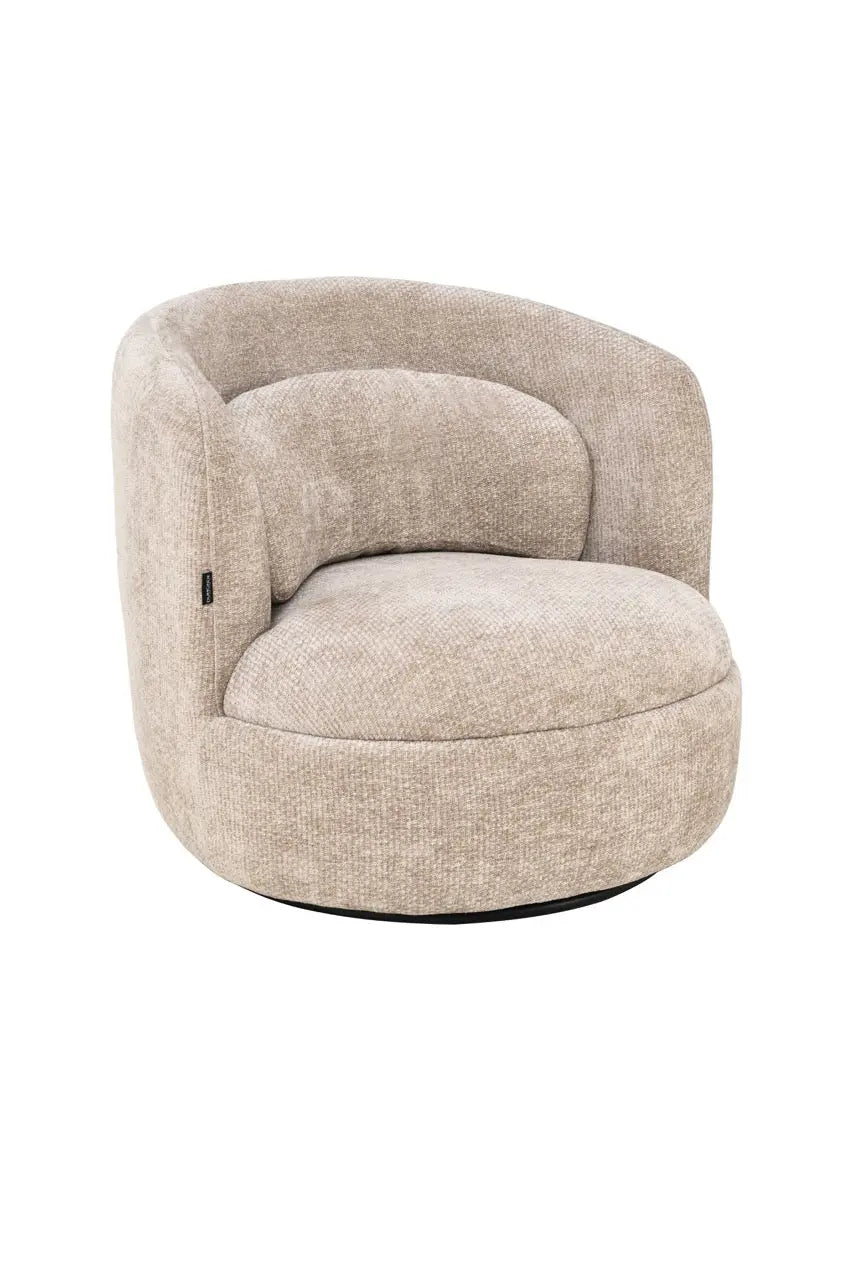 Fotoliu dumonde tapitat bej modern Marco 84x84cm ULK