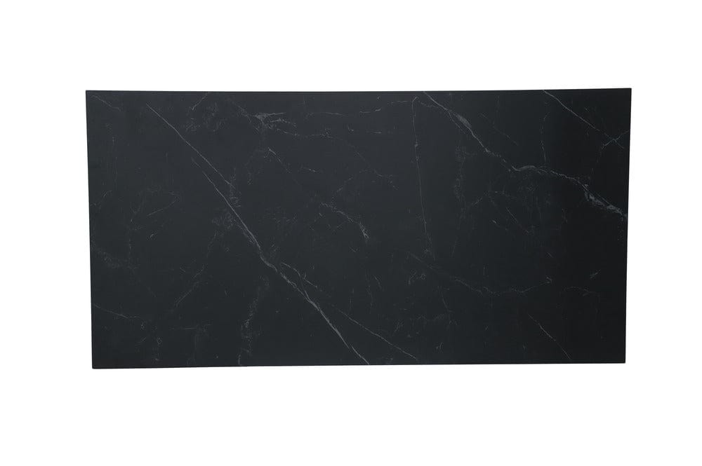 Masa extensibila dumonde, Florida, blat ceramic, 180-240x90x75 H cm, negru/negru mat