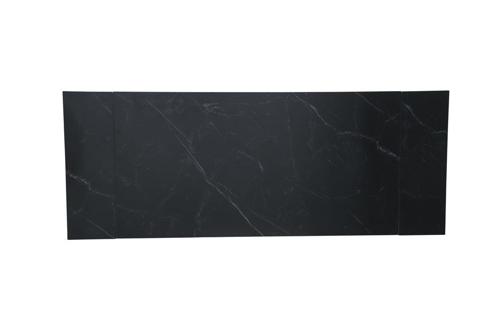 Masa extensibila dumonde, Florida, blat ceramic, 180-240x90x75 H cm, negru/negru mat