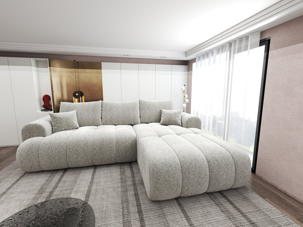 Colțar extensibil dumonde Milano Lounge Arena Bej II 255x190 cm