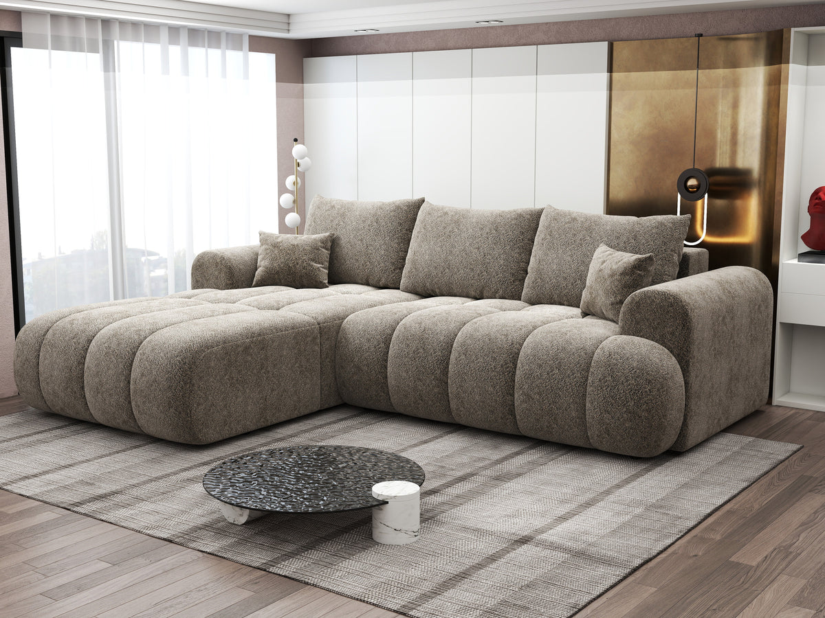Colțar extensibil dumonde Milano Lounge Arena Antelope 255x190 cm