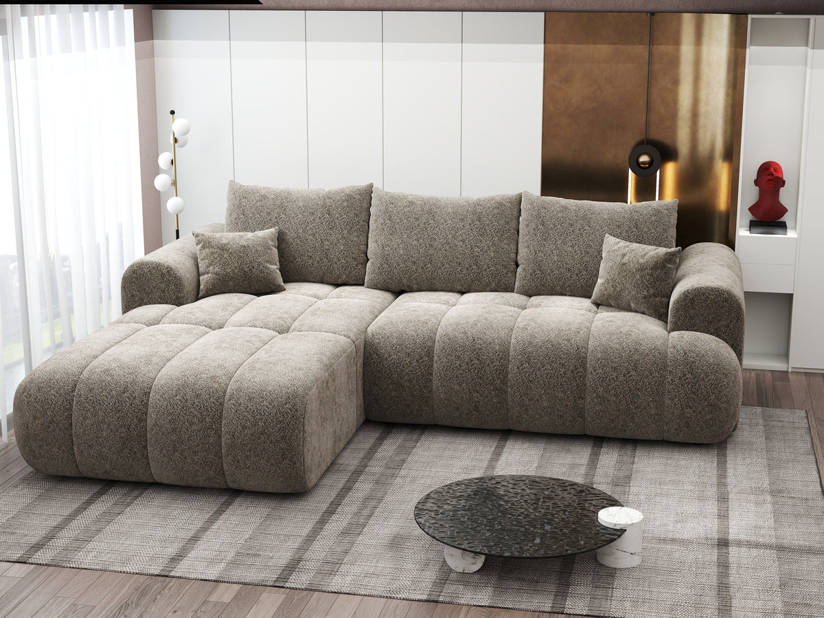 Colțar extensibil dumonde Milano Lounge Arena Antelope 255x190 cm