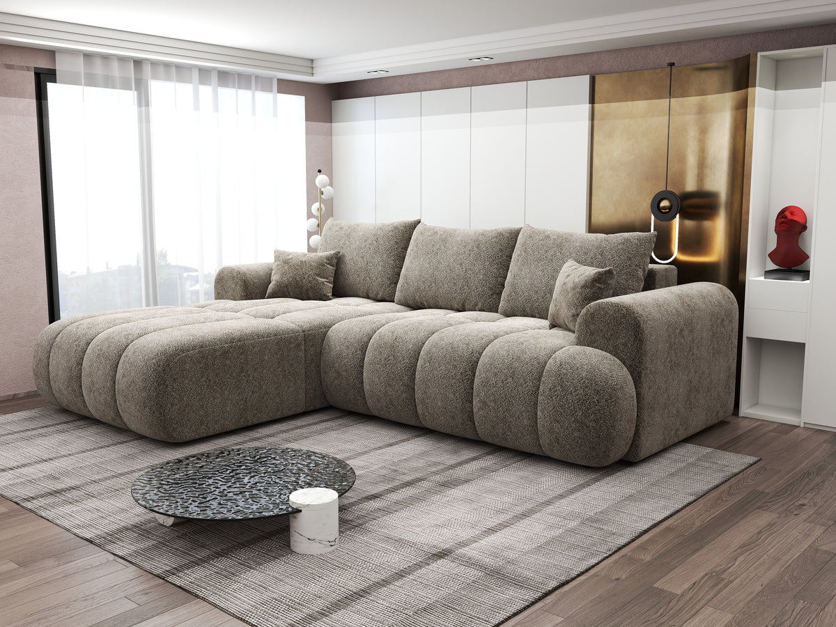 Colțar extensibil dumonde Milano Lounge Arena Antelope 255x190 cm