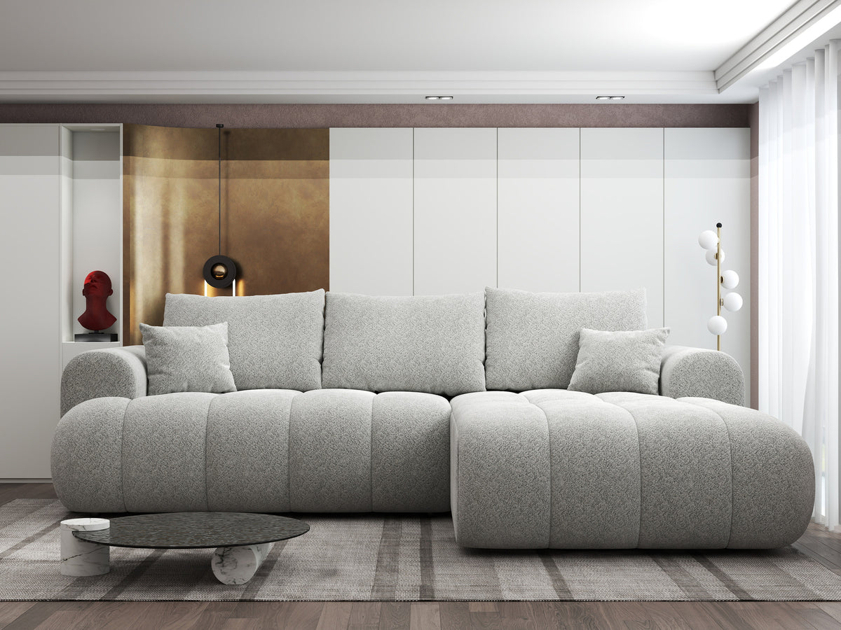 Colțar extensibil dumonde Milano Lounge Arena Silver II 255x190 cm