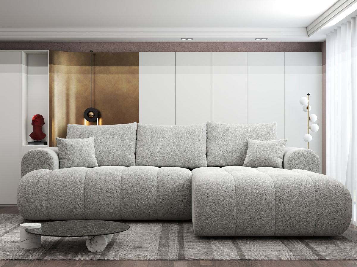 Colțar extensibil dumonde Milano Lounge Arena Silver II 255x190 cm