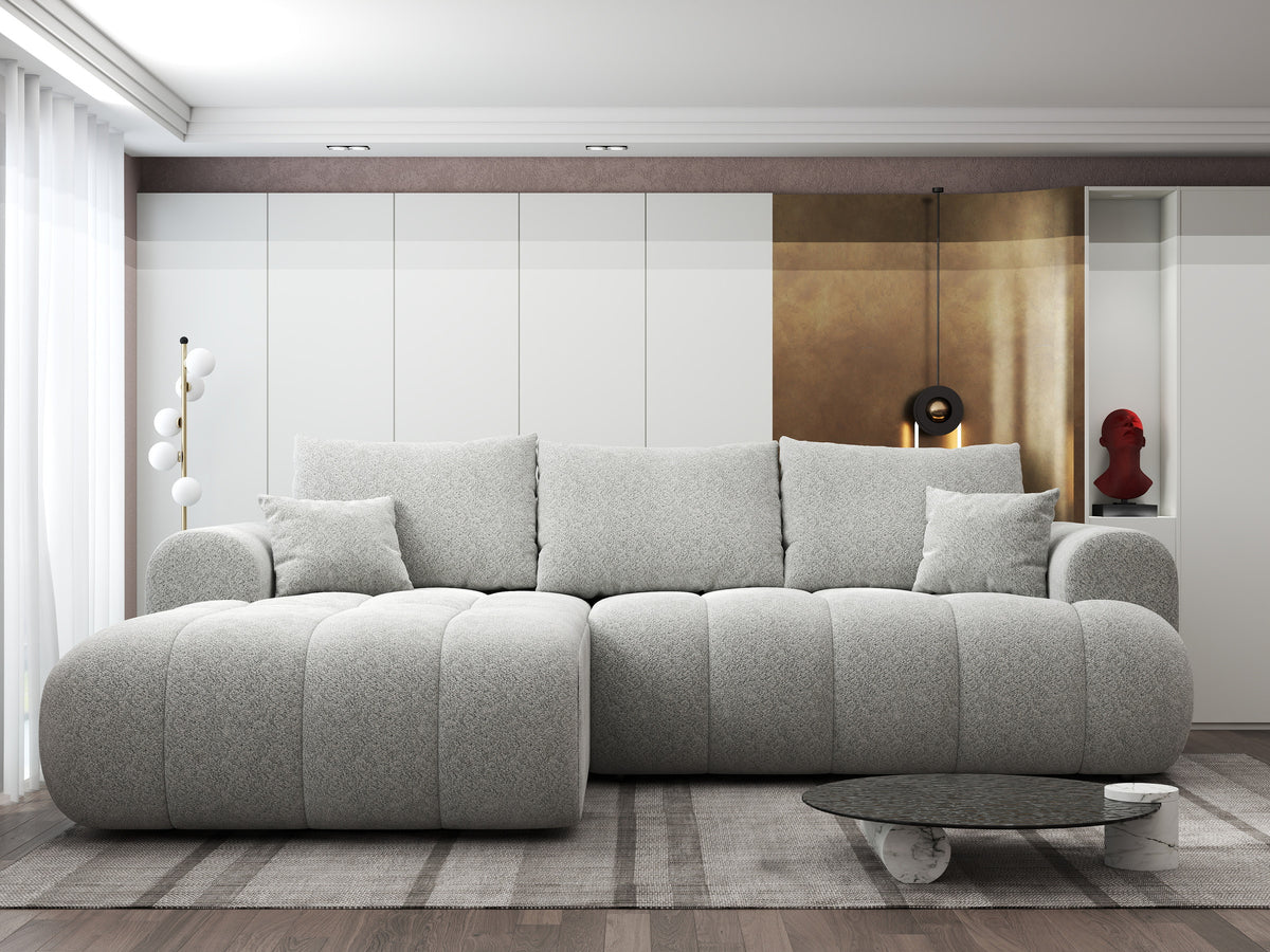 Colțar extensibil dumonde Milano Lounge Arena Silver 255x190 cm
