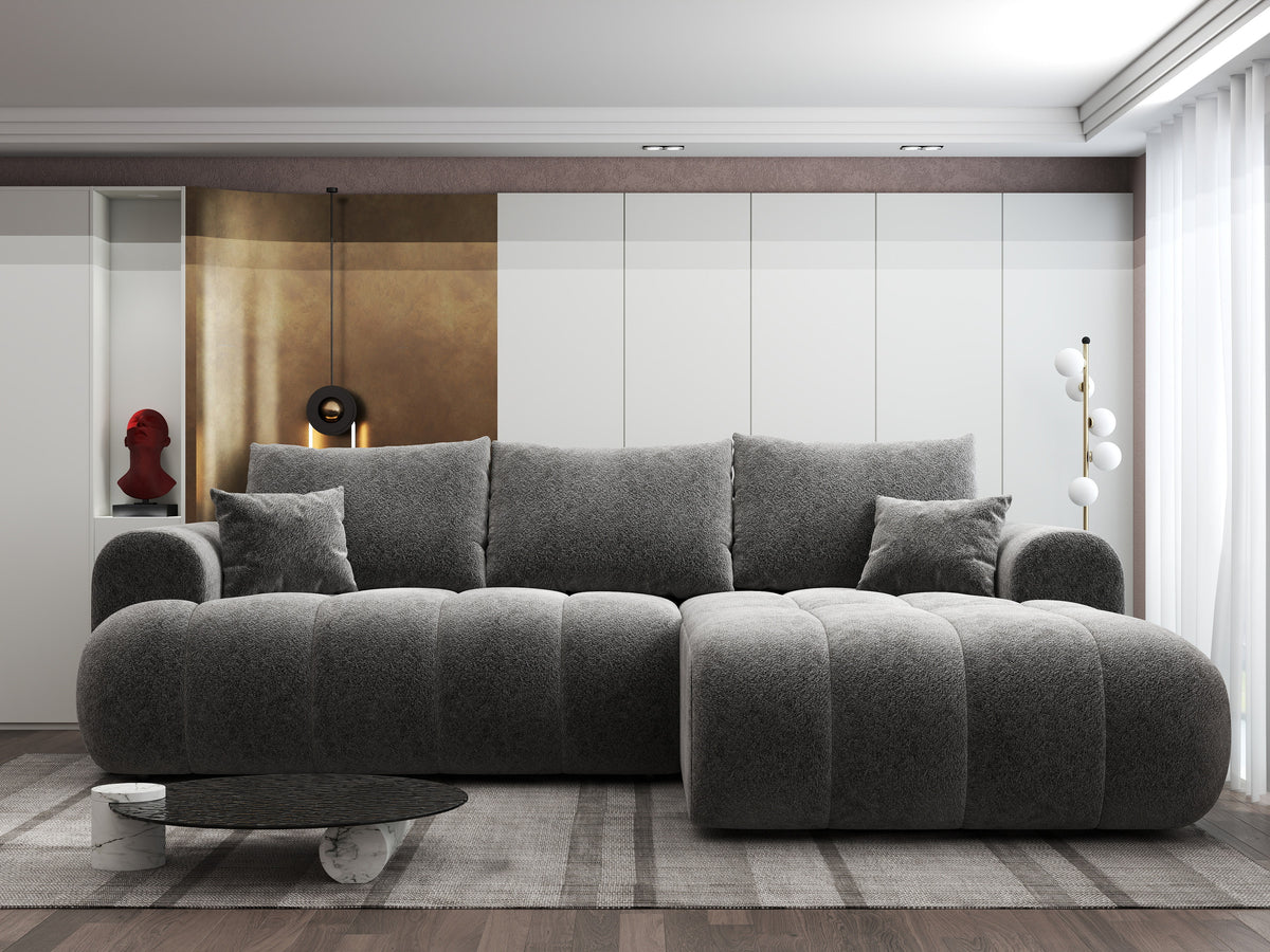 Colțar extensibil dumonde Milano Lounge Arena Grafit II 255x190 cm
