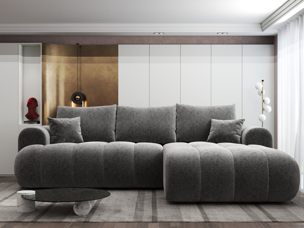 Colțar extensibil dumonde Milano Lounge Arena Grafit II 255x190 cm
