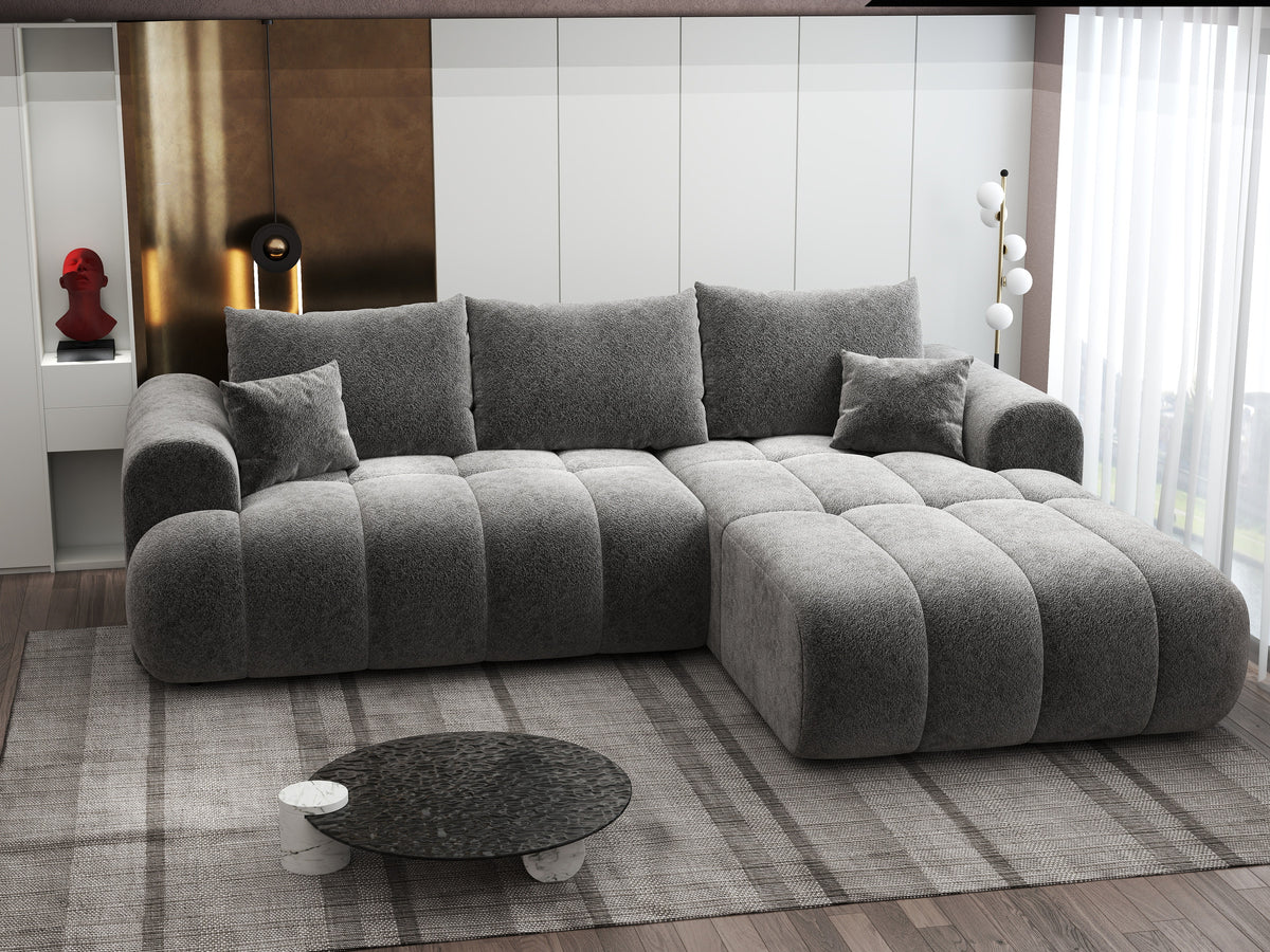 Colțar extensibil dumonde Milano Lounge Arena Grafit II 255x190 cm