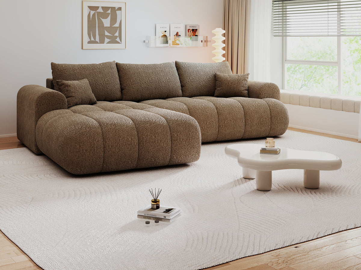 Colțar extensibil dumonde Milano Lounge Jaguar Mink 255x190 cm