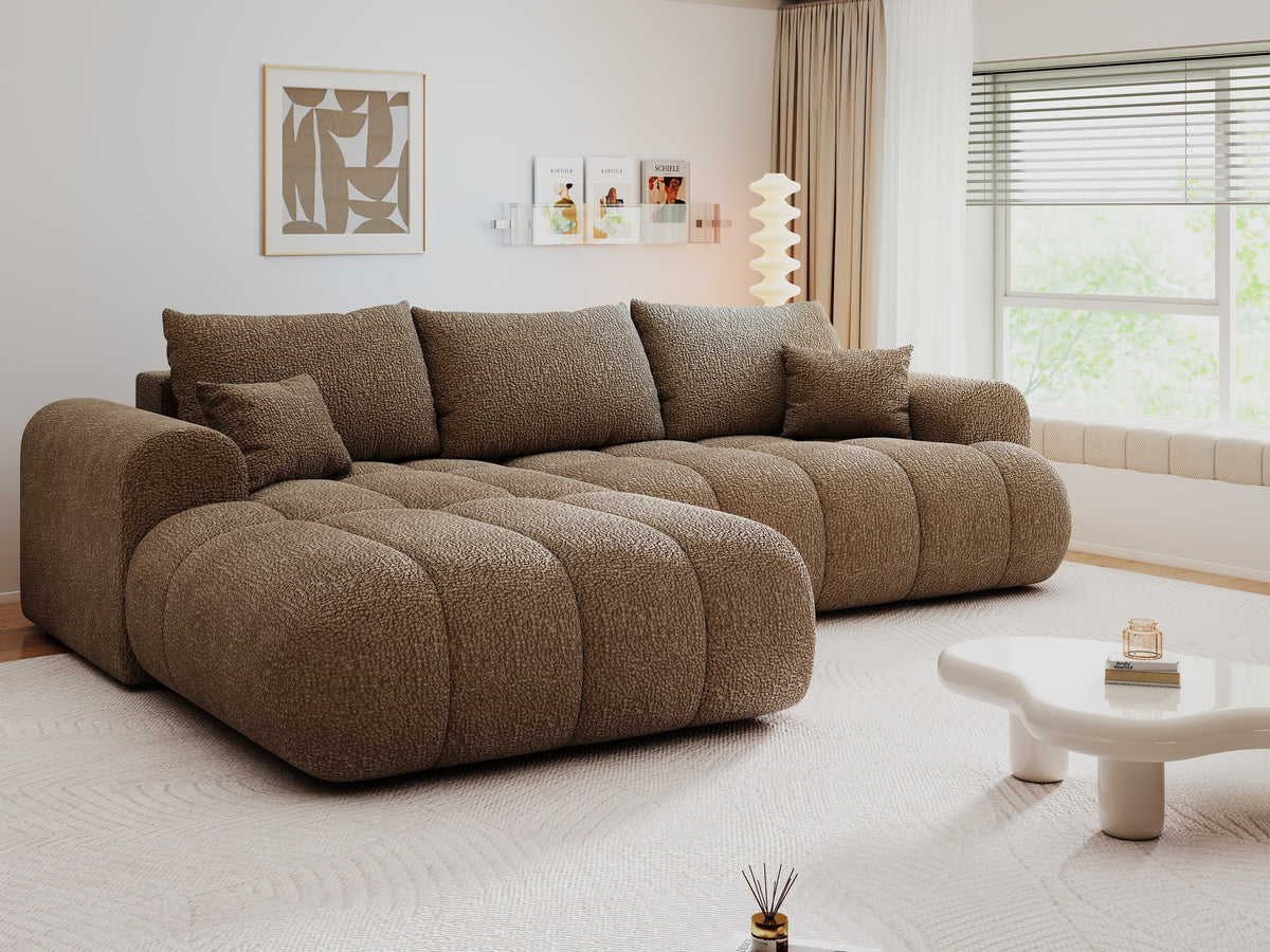 Colțar extensibil dumonde Milano Lounge Jaguar Mink 255x190 cm