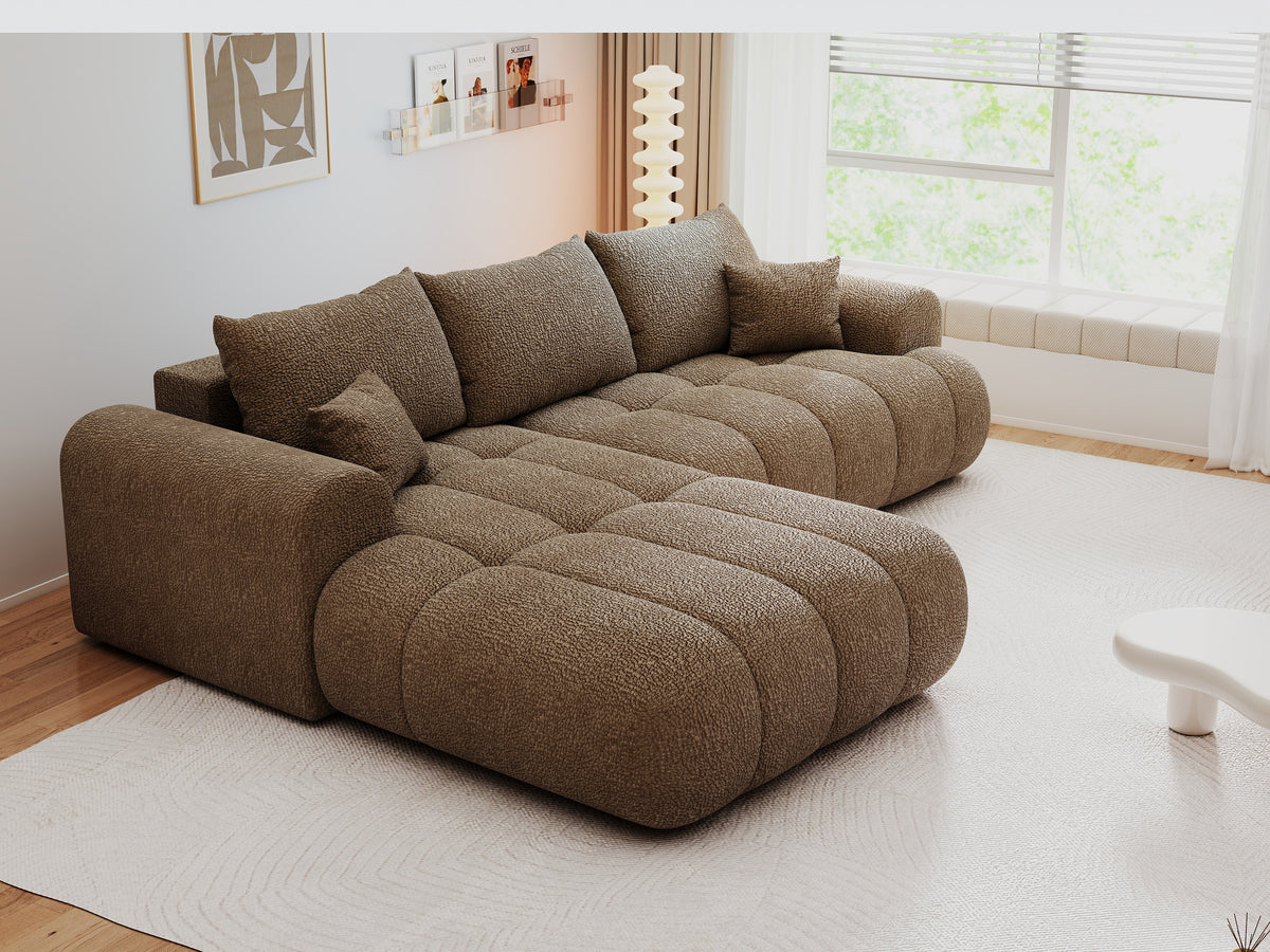 Colțar extensibil dumonde Milano Lounge Jaguar Mink 255x190 cm