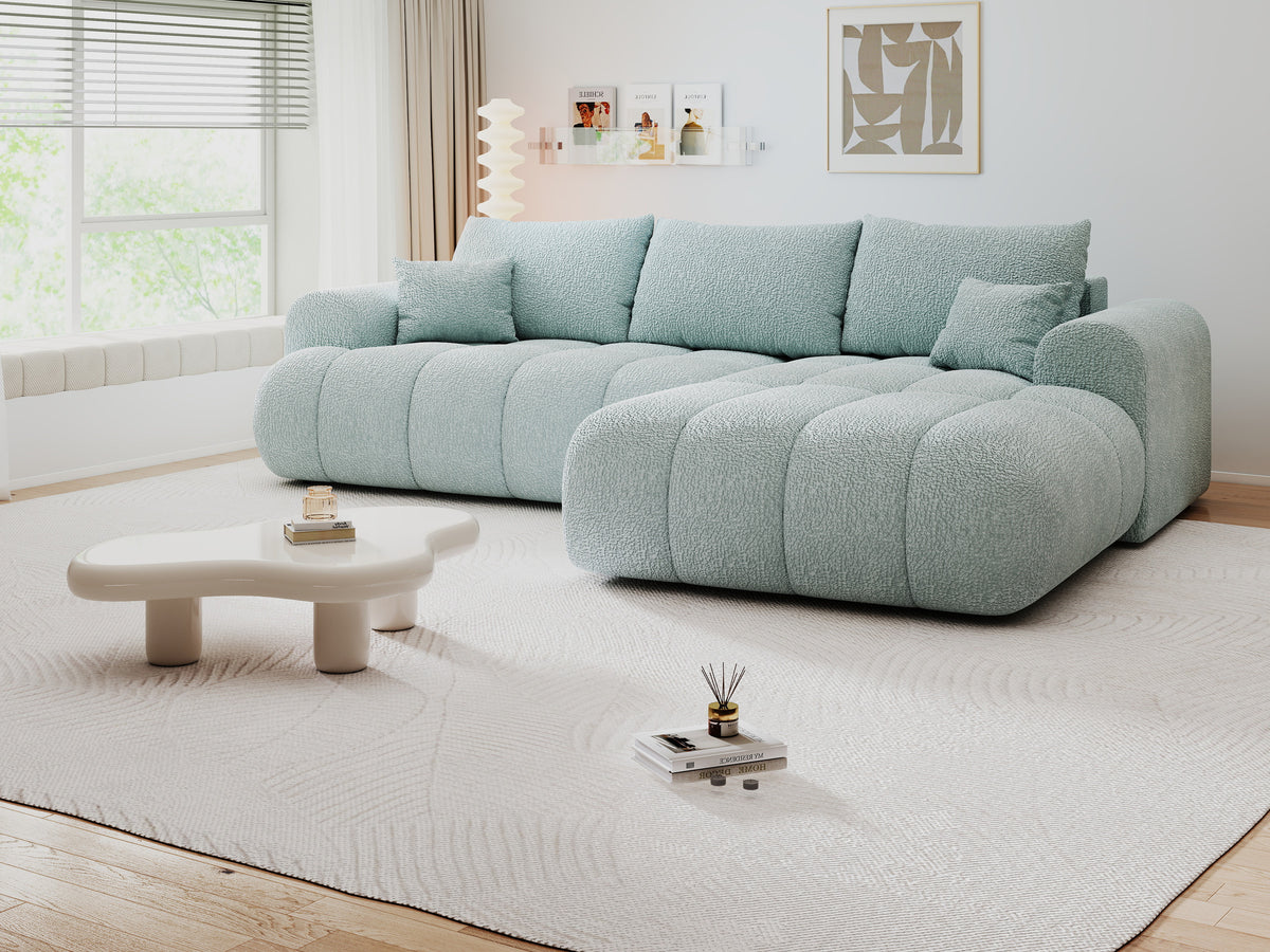 Colțar extensibil dumonde Milano Lounge Jaguar Aqua II 255x190 cm