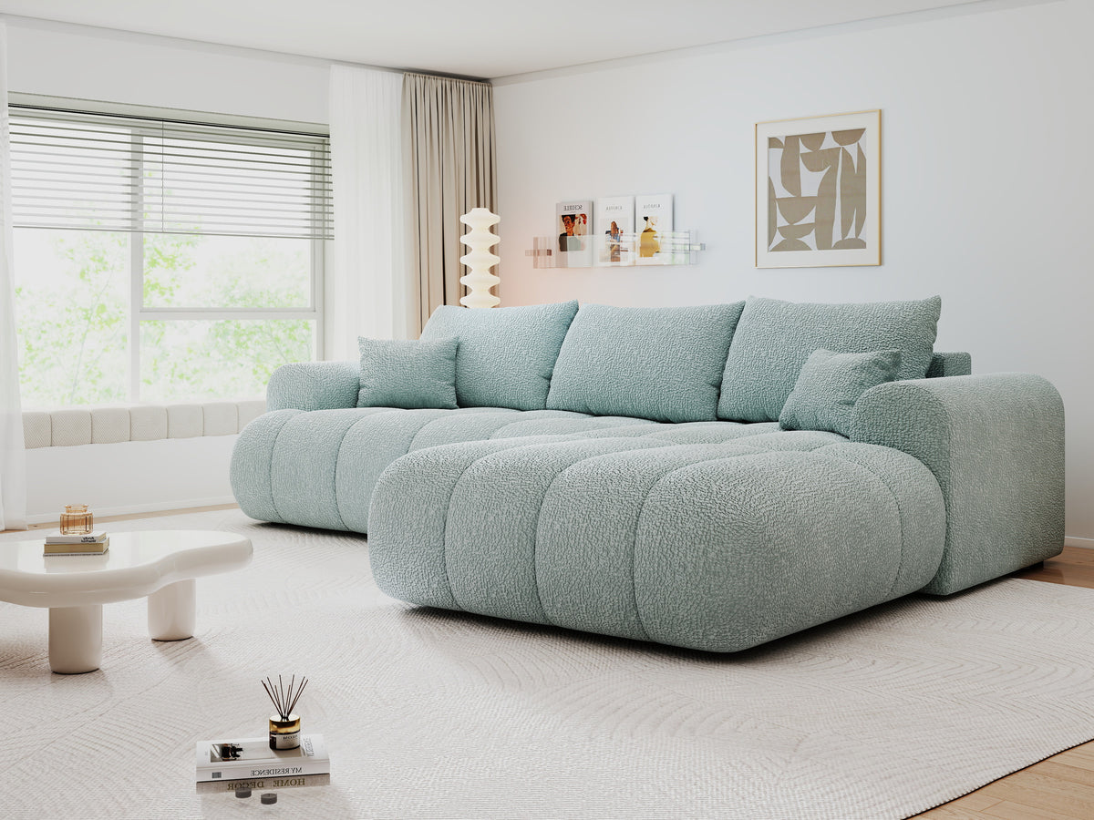 Colțar extensibil dumonde Milano Lounge Jaguar Aqua II 255x190 cm