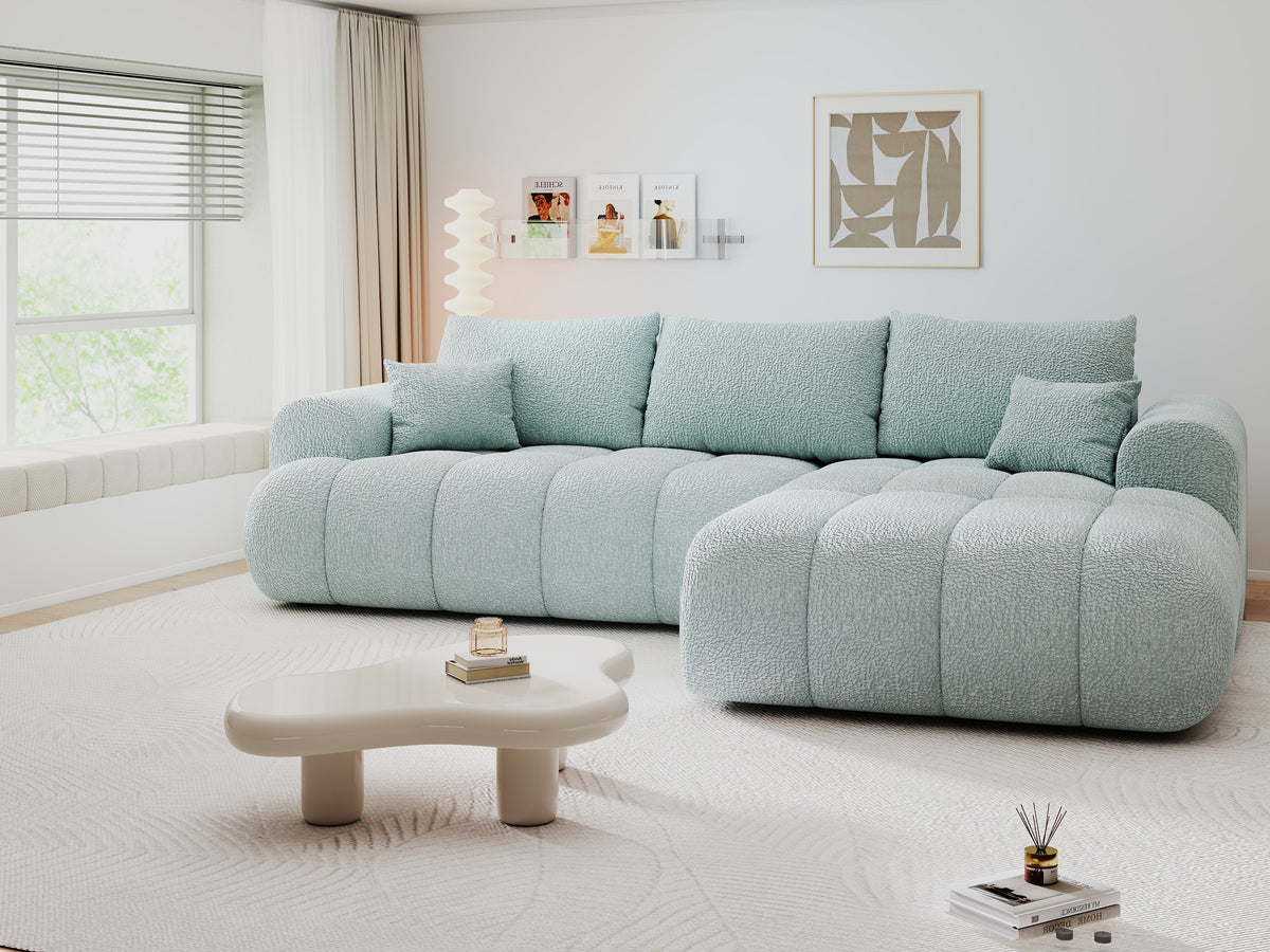 Colțar extensibil dumonde Milano Lounge Jaguar Aqua II 255x190 cm