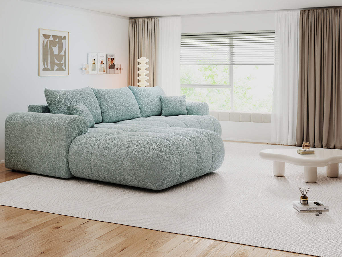 Colțar extensibil dumonde Milano Lounge Jaguar Aqua 255x190 cm